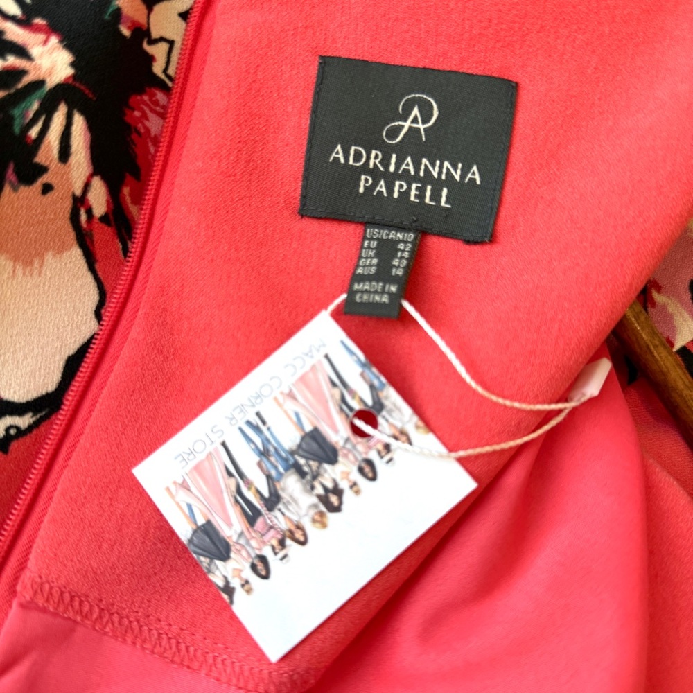 Adrianna Papell Coral Floral Sheath Dress - Picture 7 of 13